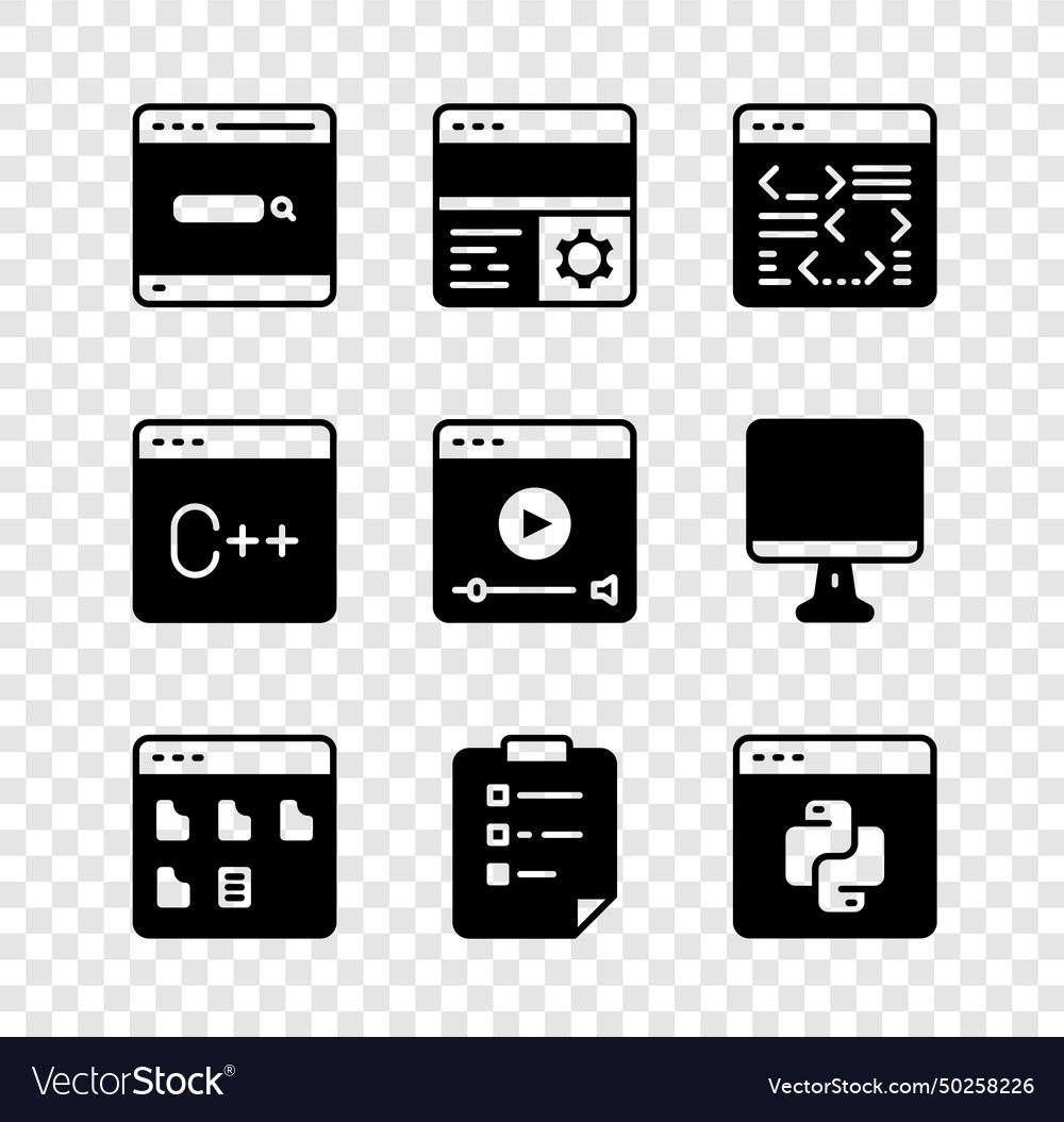 Suchmaschine Debugging Software Browser einstellen vector image Suchmaschine Debugging Software Browser einstellen
