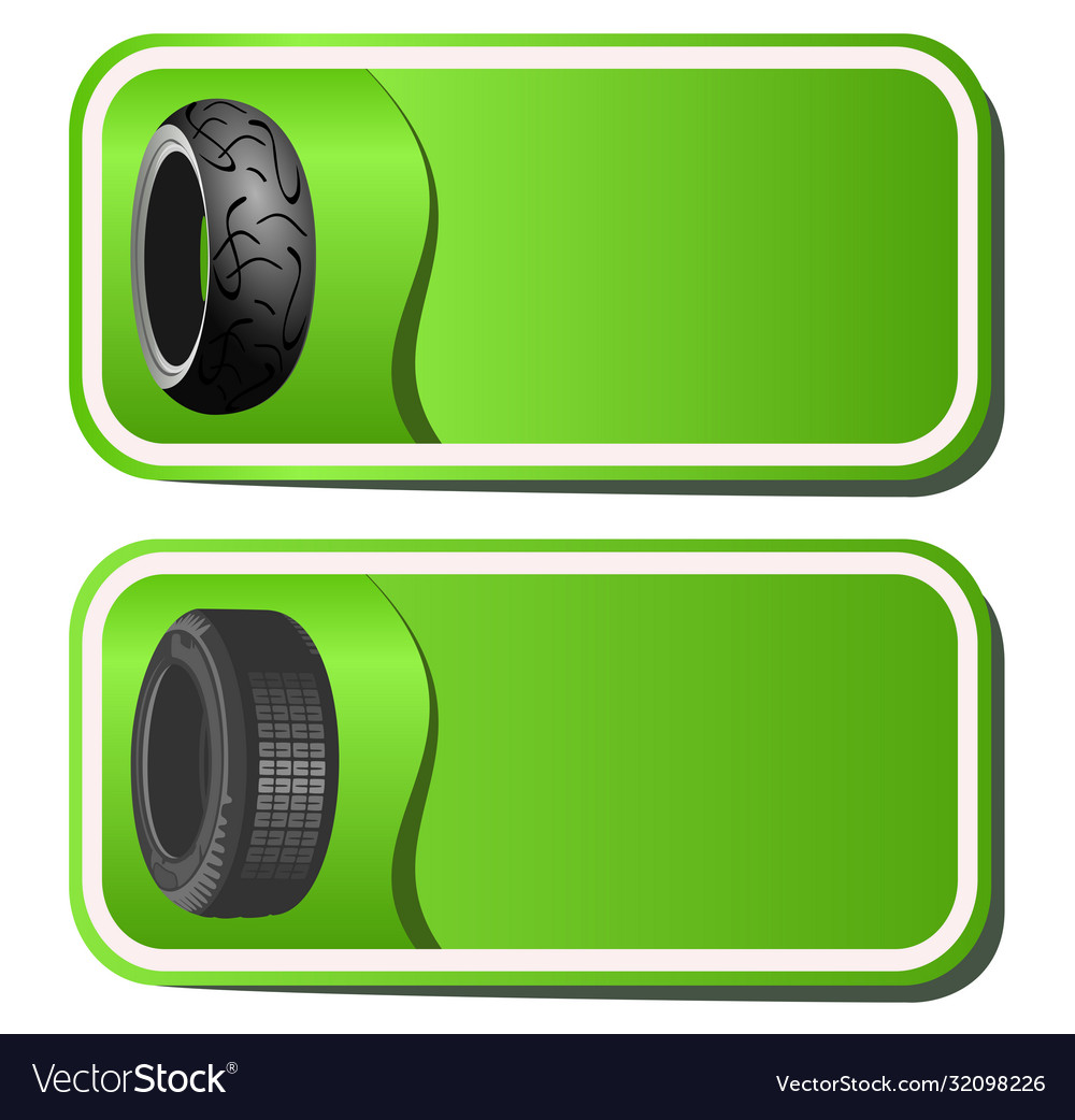 Sticker with tires