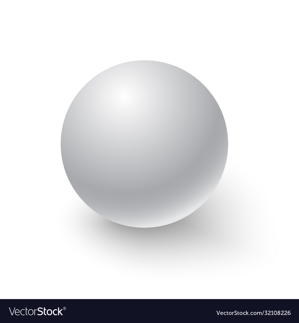 White sphere ball 3d Royalty Free Vector Image