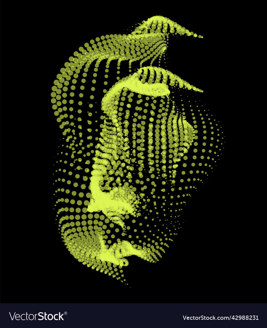 3d dynamischer Knoten großer Datenpunkte Wissenschaftswelle vector image 3d dynamischer Knoten großer Datenpunkte Wissenschaftswelle