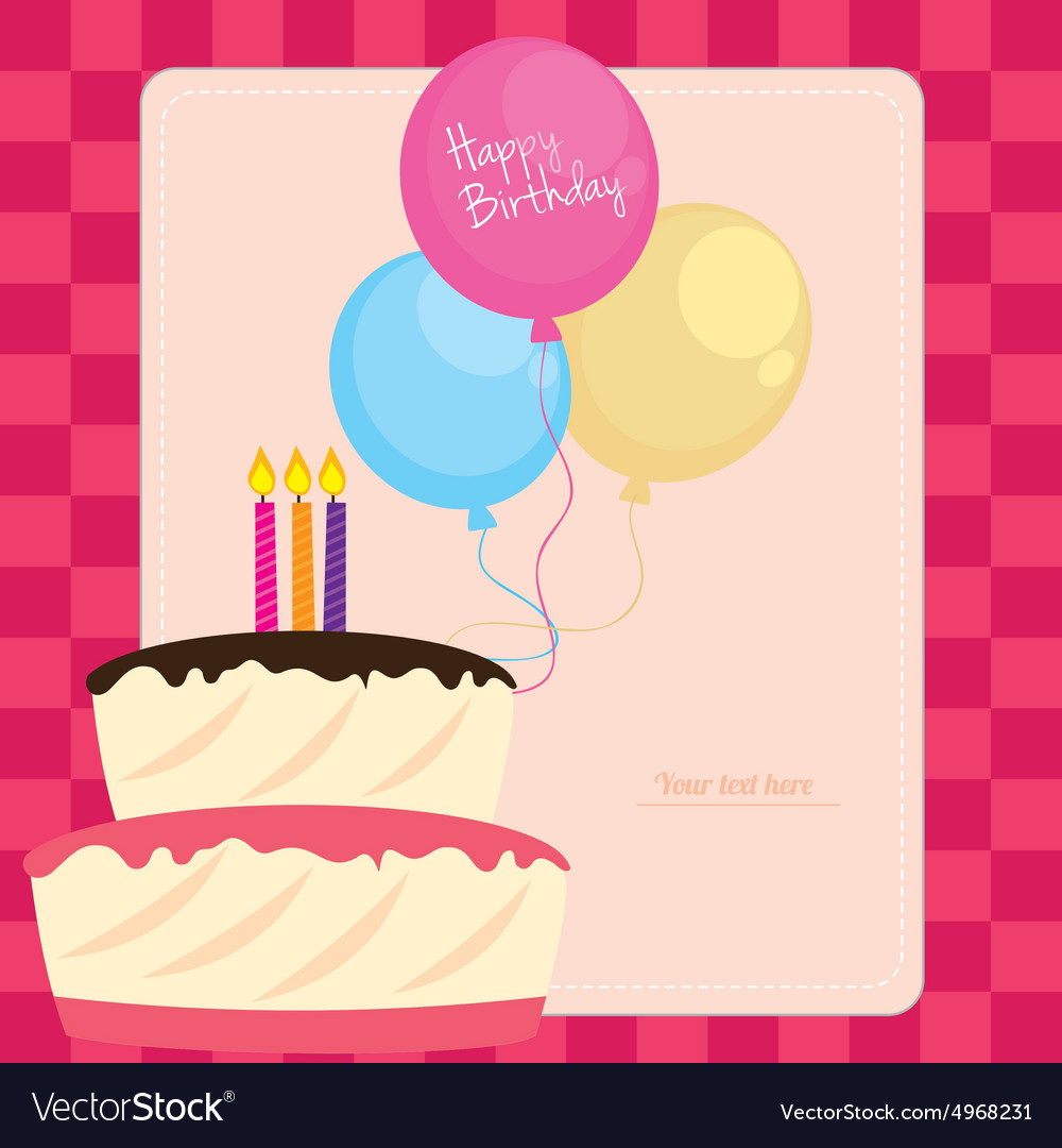 Abstract Happy Birthday Background With Some Vector Image