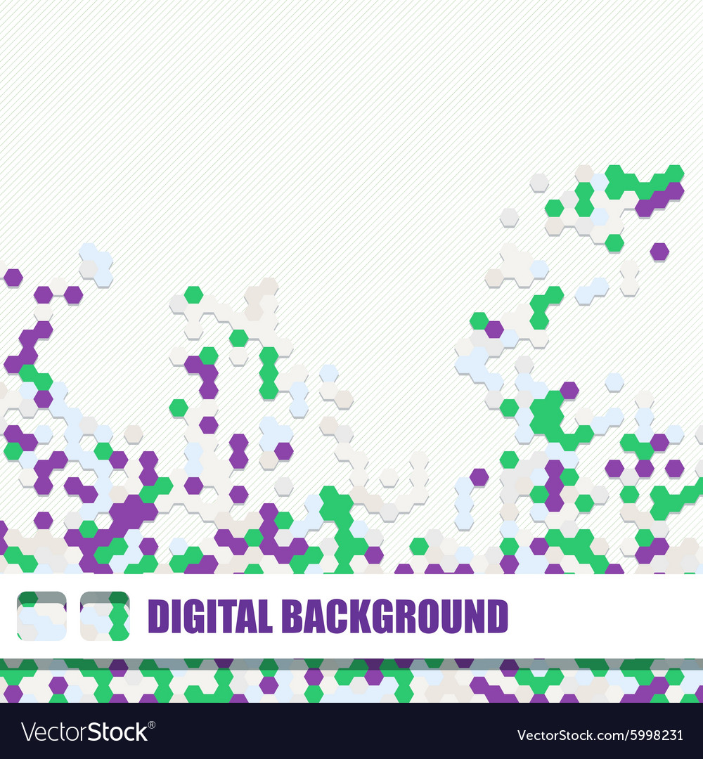 Background of different color hexagons