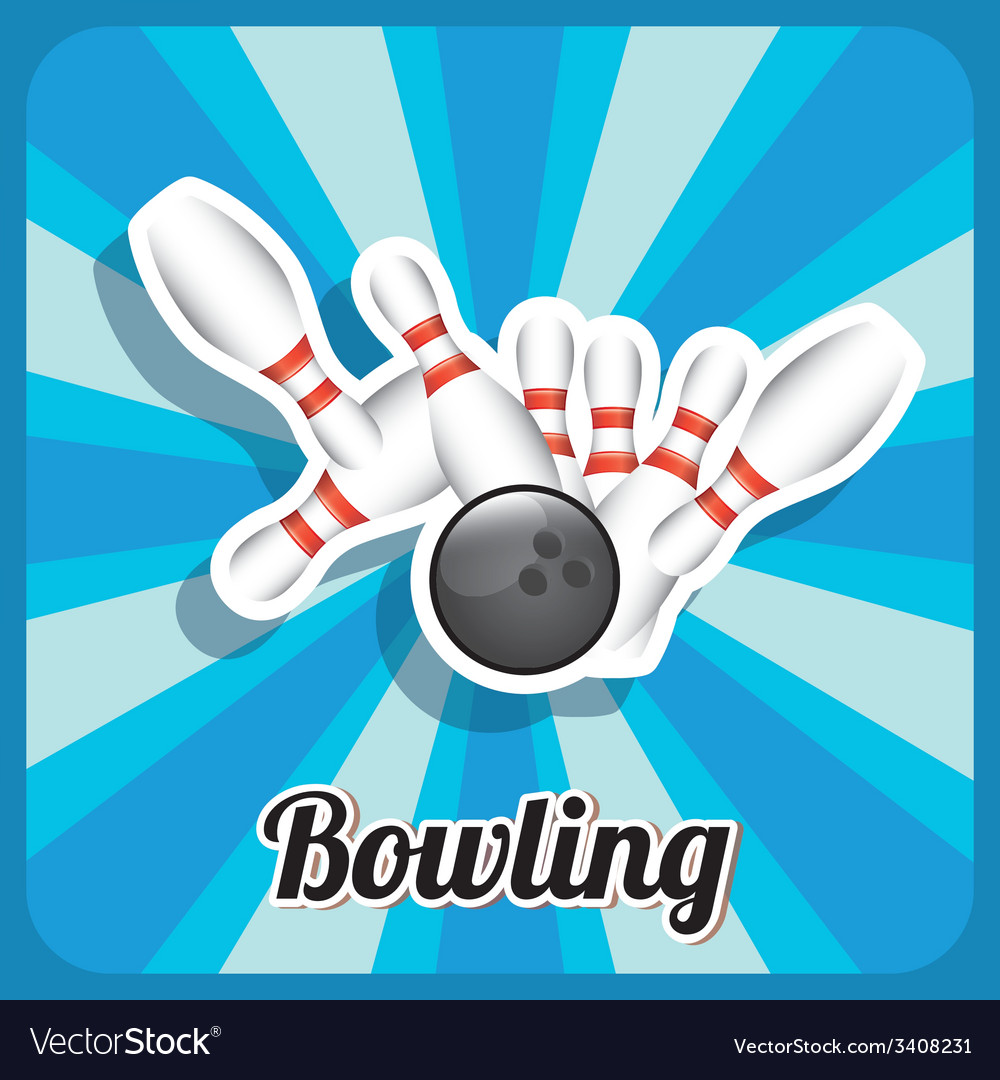 Bowling design Royalty Free Vector Image - VectorStock