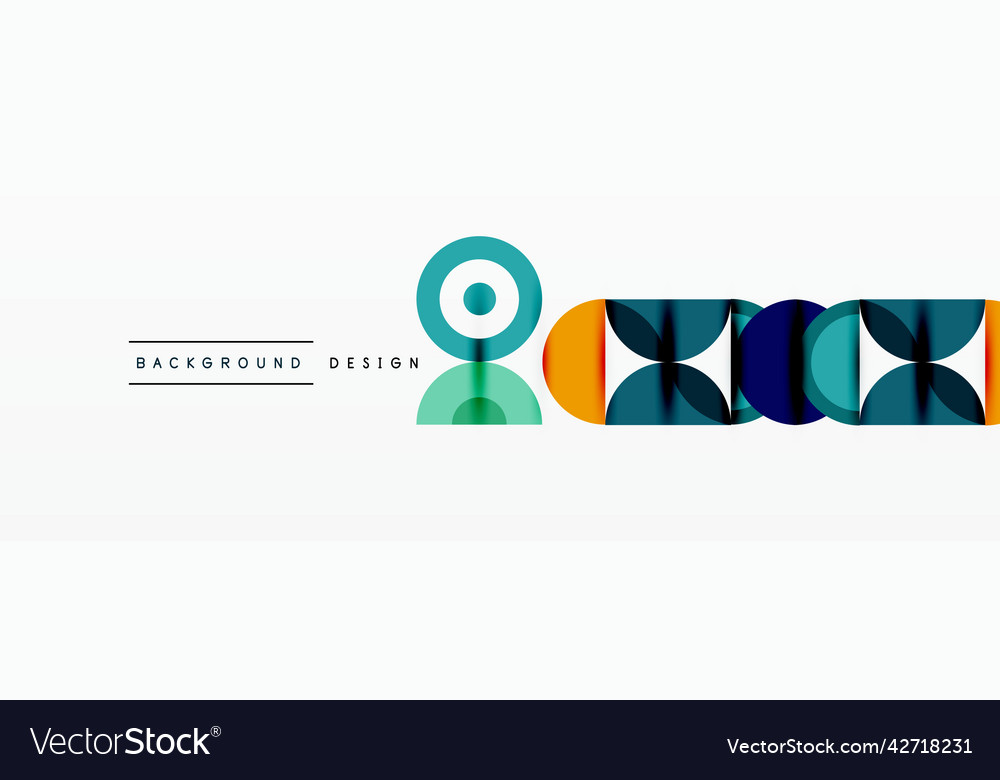 Colorful circle abstract background minimal vector image Colorful circle abstract background minimal
