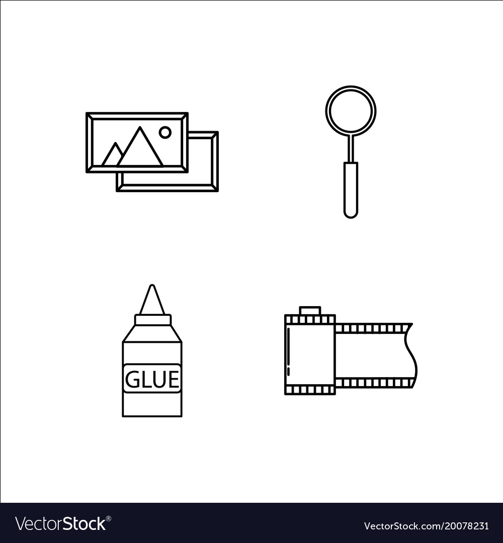 Design and studio simple linear icon setsimple