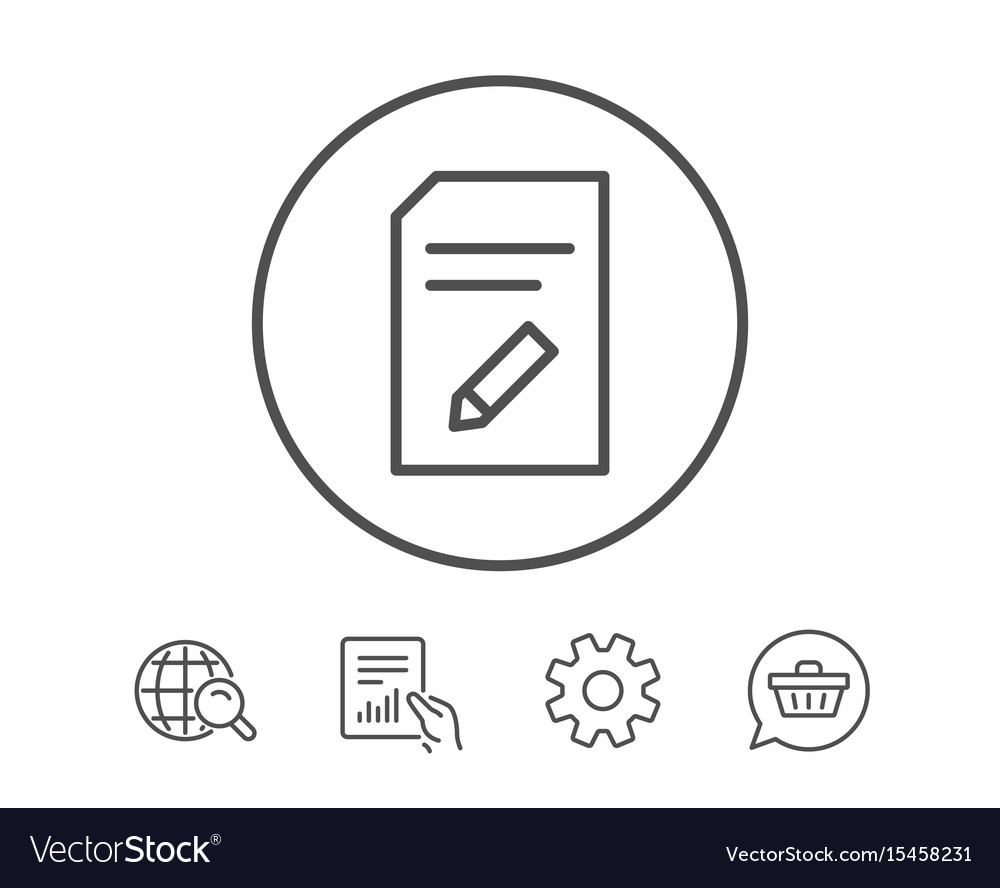 Edit document line icon file sign