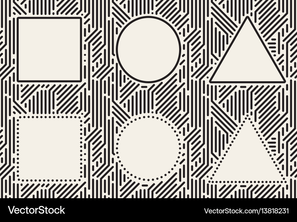 Geometric frames set Royalty Free Vector Image