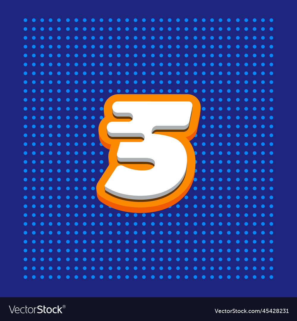 Number 5 3d colorful speed icon