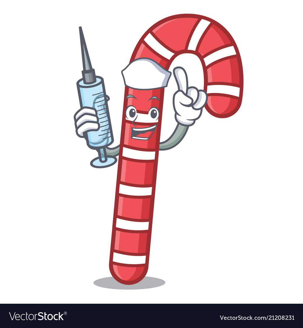 Nurse candy canes character cartoon