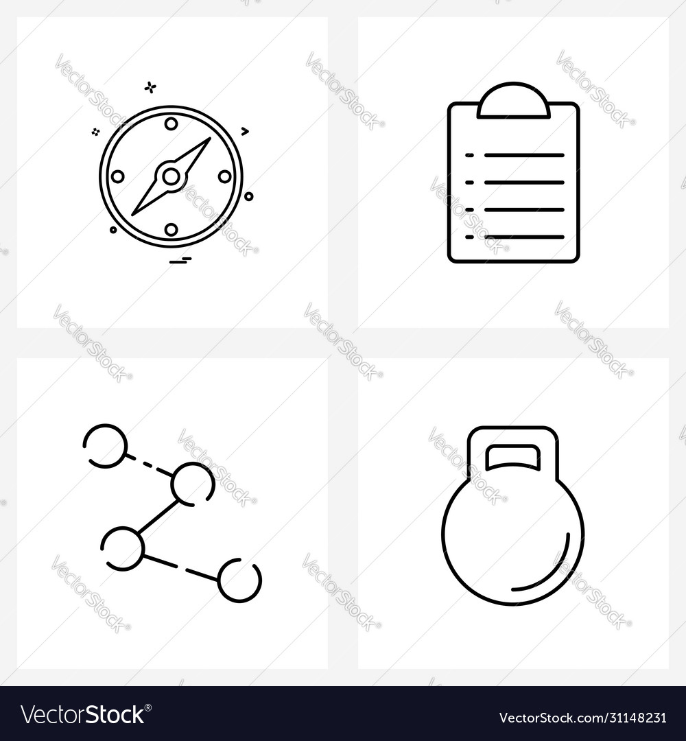 Set 4 ui icons and symbols for compass