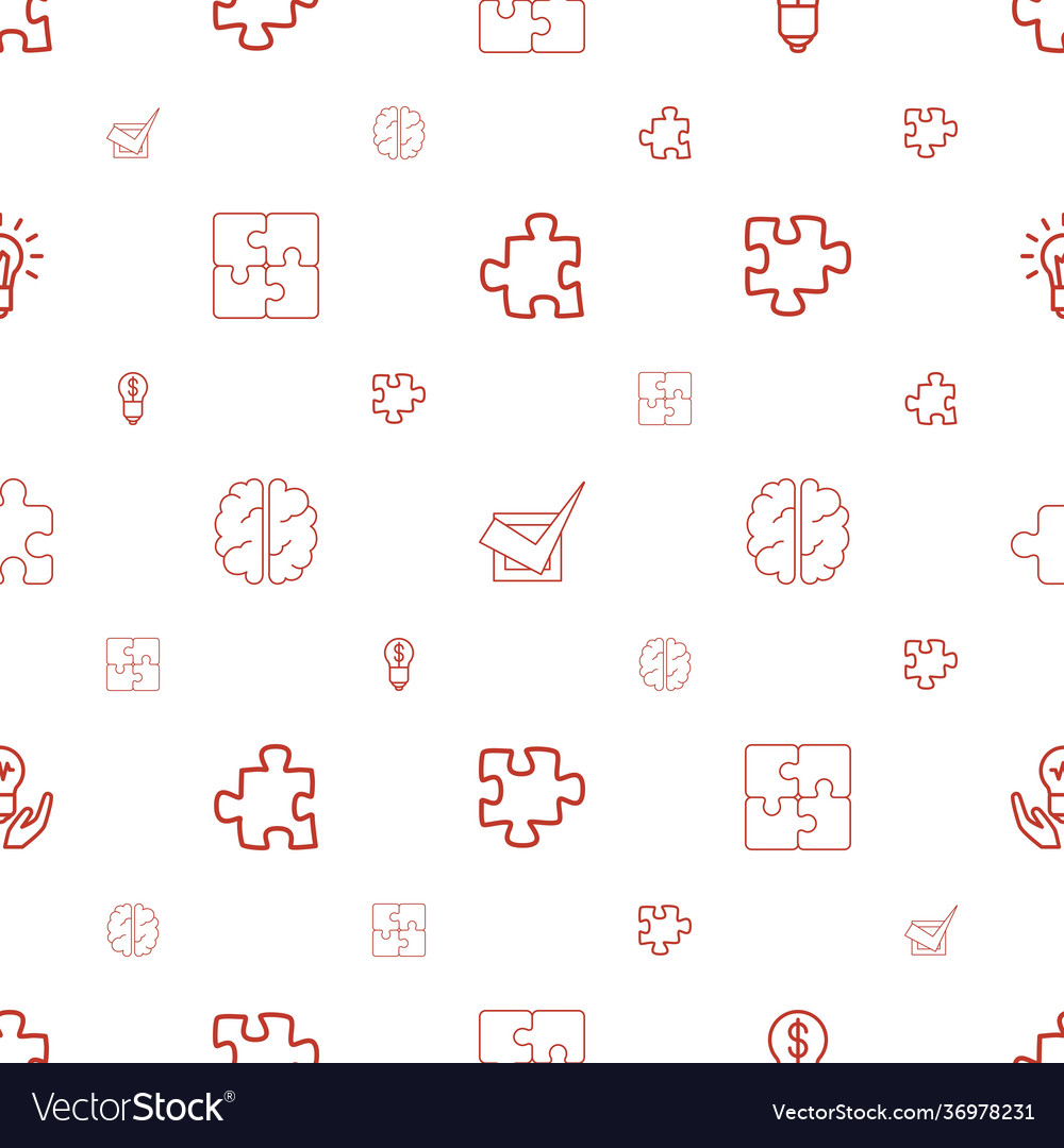 Solution icons pattern seamless white background