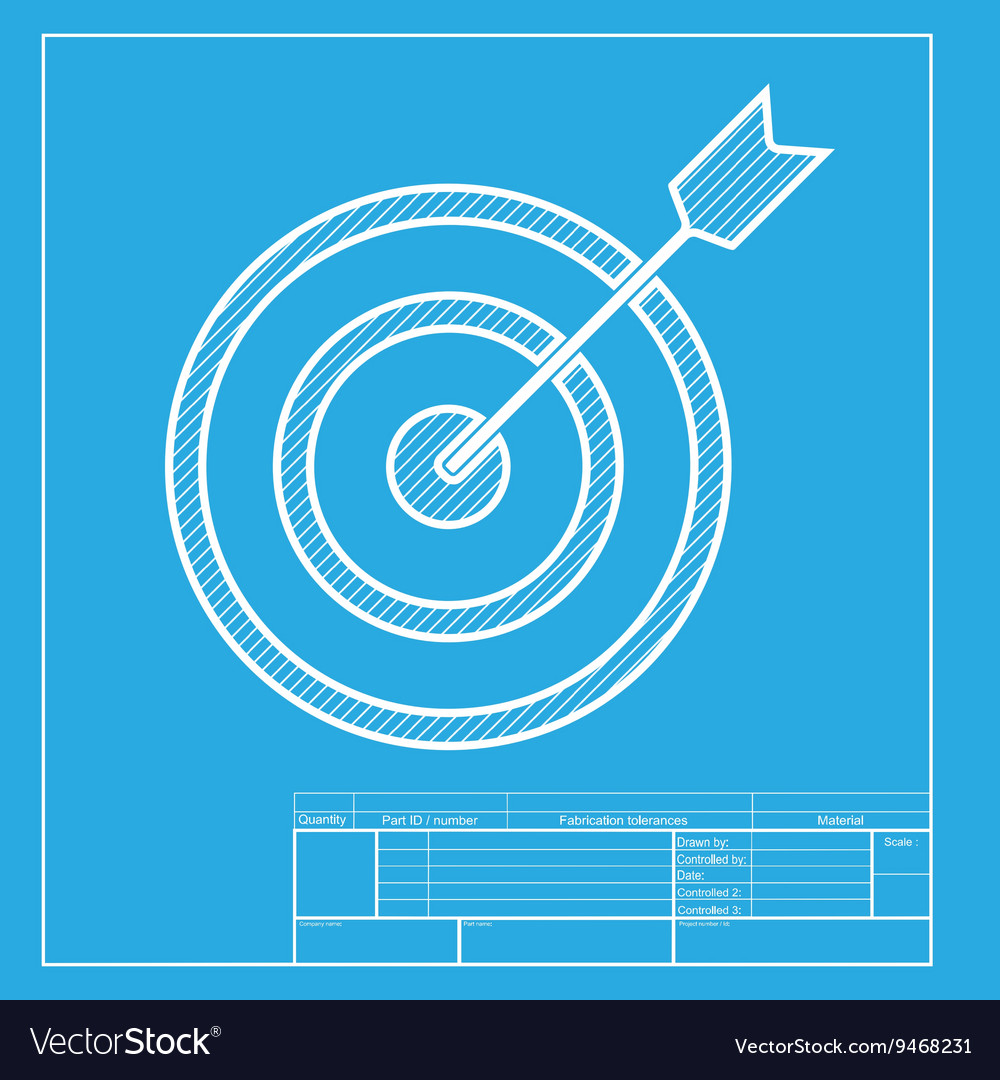 Target with dart white section of icon