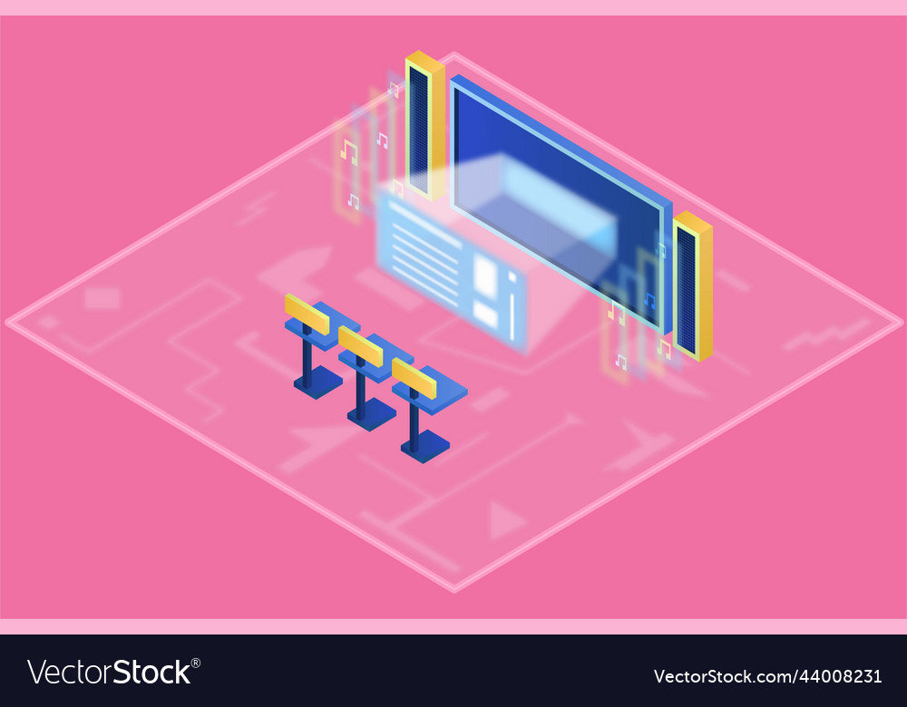 This is isometric of display vector image This is isometric of display