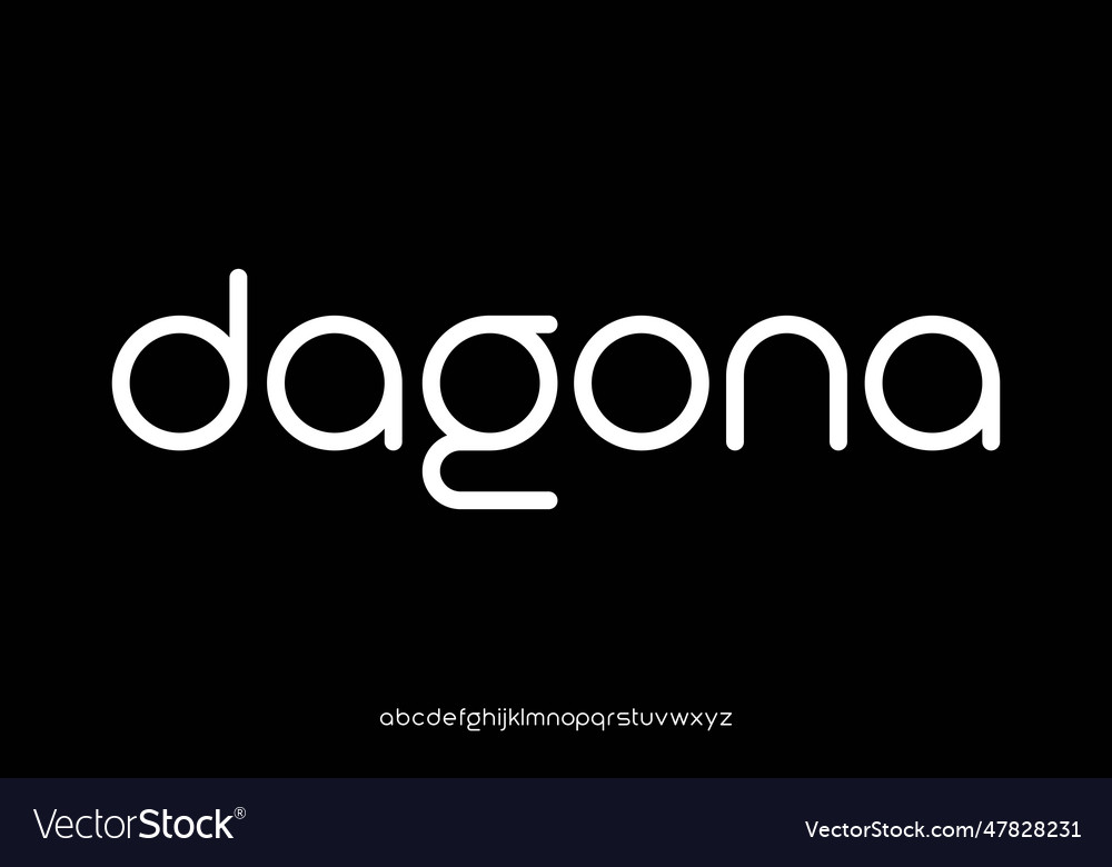 Unique modern typeface display font design vector image Unique modern typeface display font design