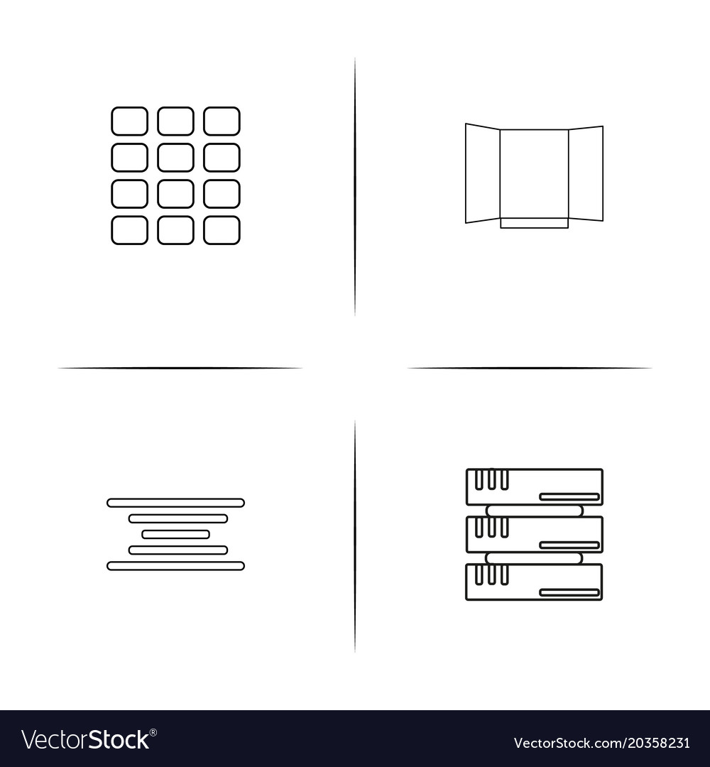 Web und Text einfache lineare Icon setsimple Umriss