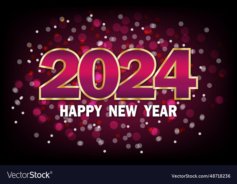 2024 happy new year Royalty Free Vector Image - VectorStock