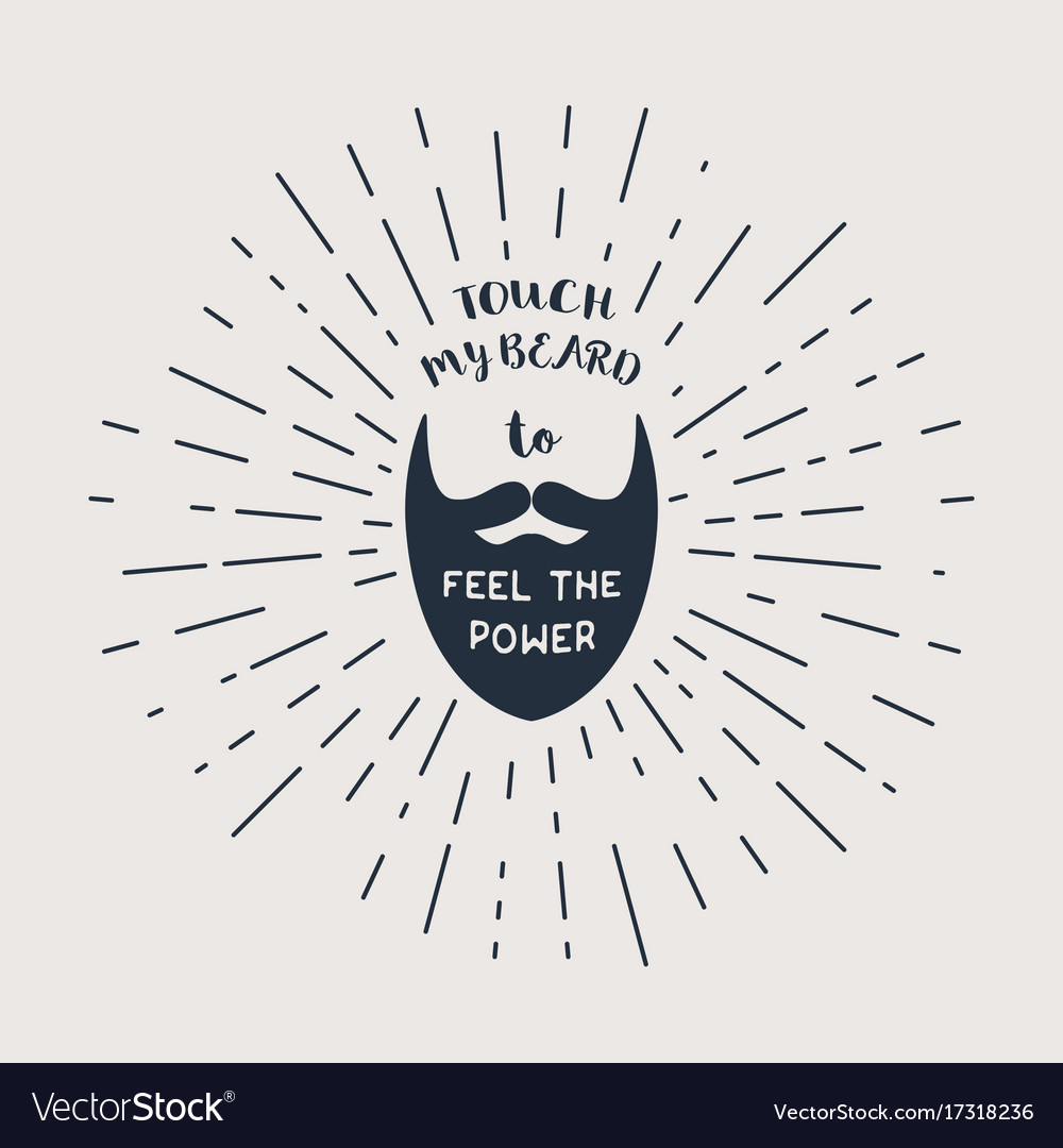 Beard with hipster lettering Royalty Free Vector Image