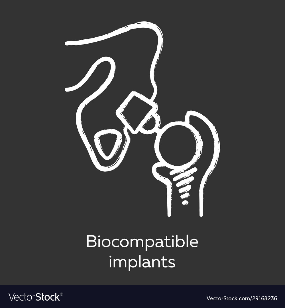 Biocompatible implants chalk icon compatible