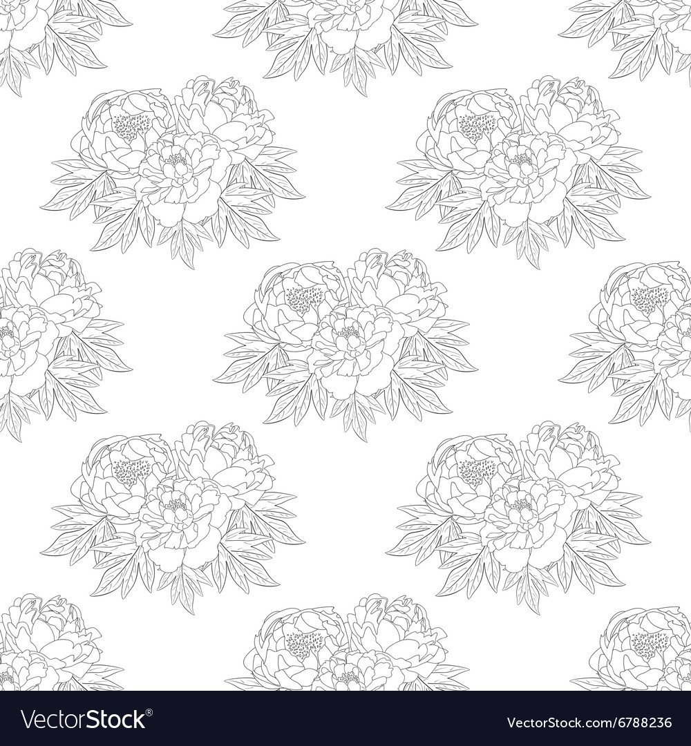 Black and white floral pattern