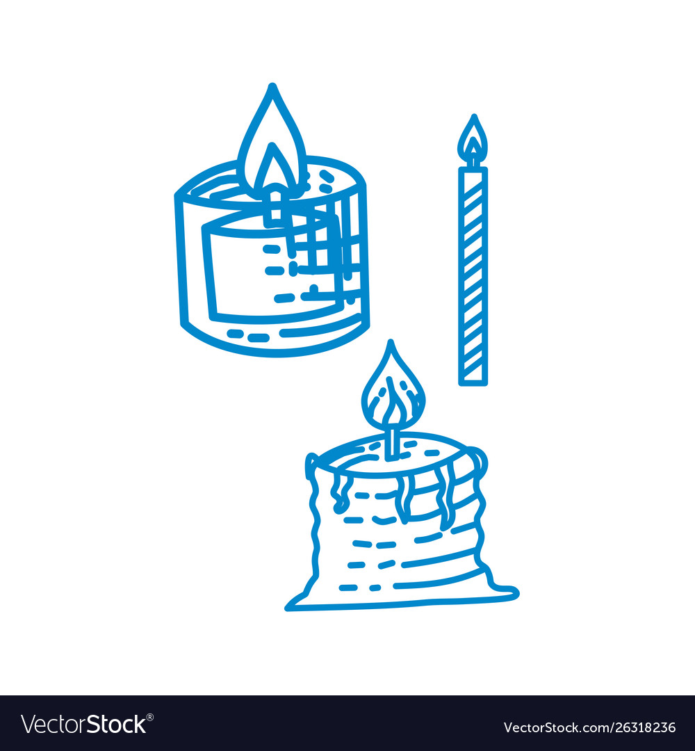 Candle celebration design graphic template Vector Image