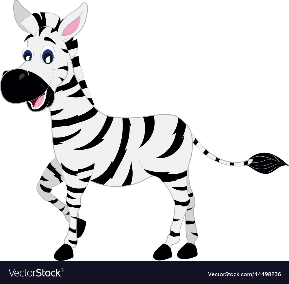 Cartoon zebra Royalty Free Vector Image - VectorStock