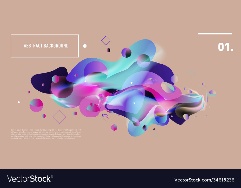 Colorful abstract fluid gradient pattern vector image Colorful abstract fluid gradient pattern