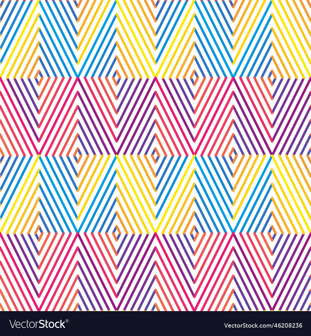 Colorful mosaic linear seamless pattern