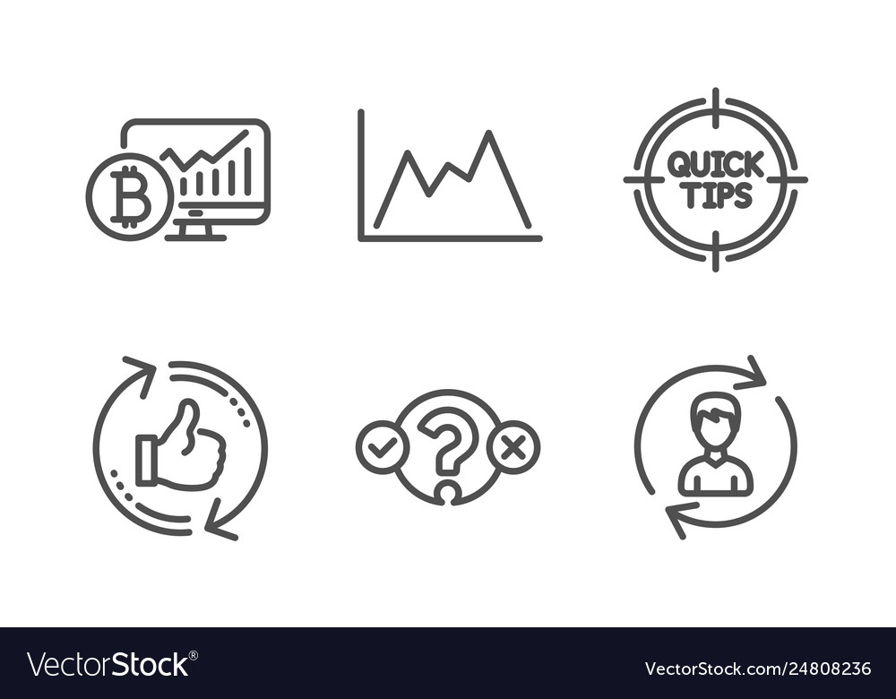 Diagram quiz test and refresh like icons set vector image Diagram quiz test and refresh like icons set