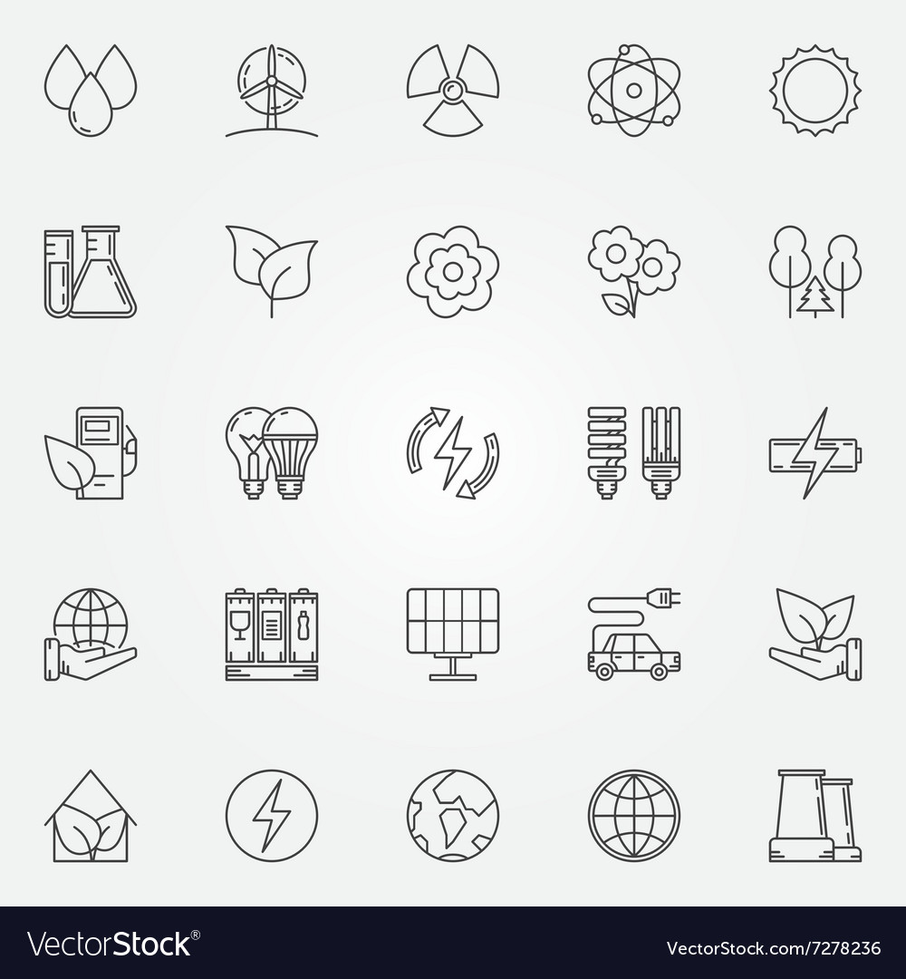 Ecology linear icons