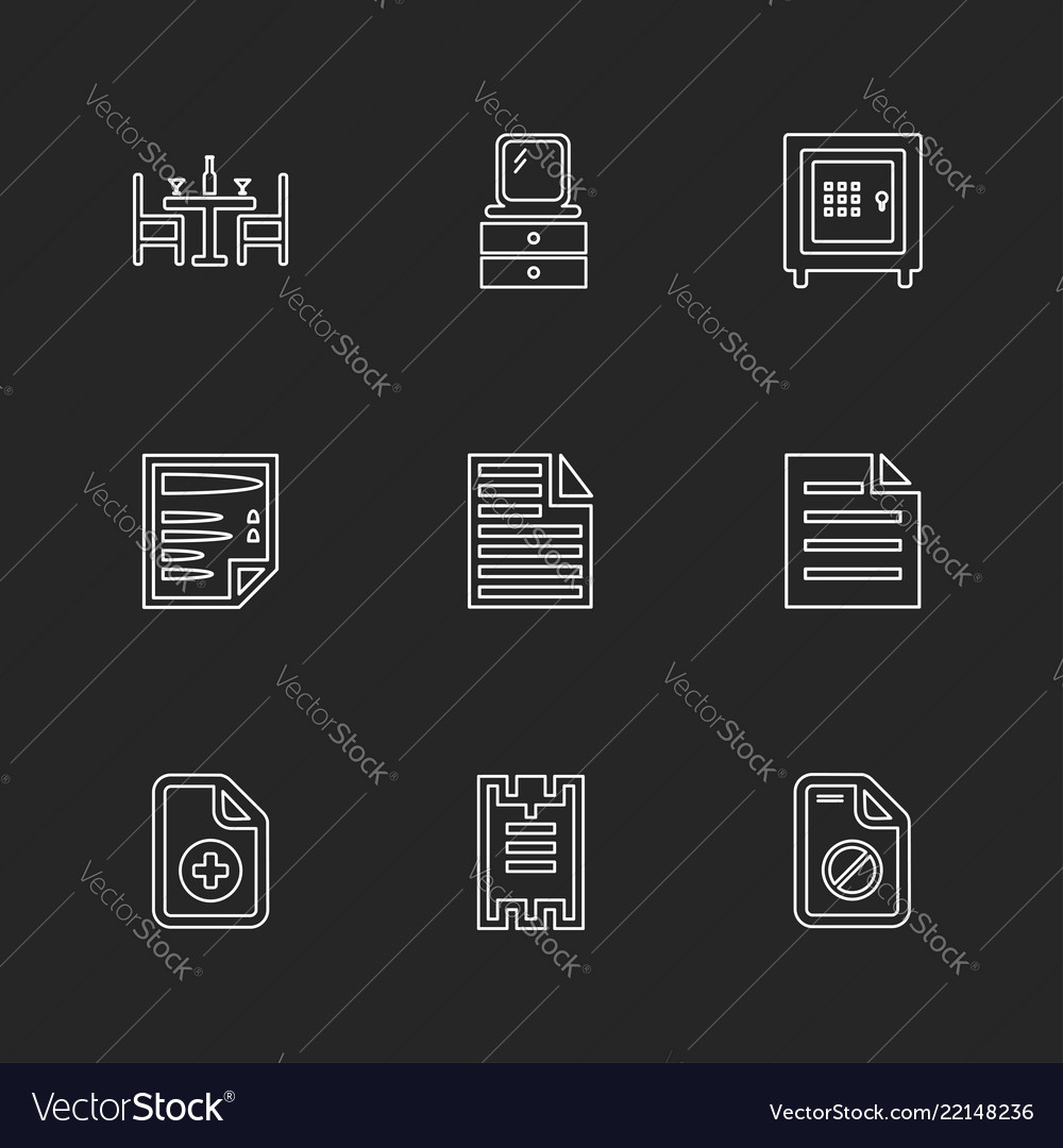 Files document clipboard write eps icons set