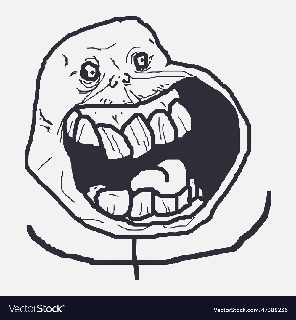 Creepy trollface meme