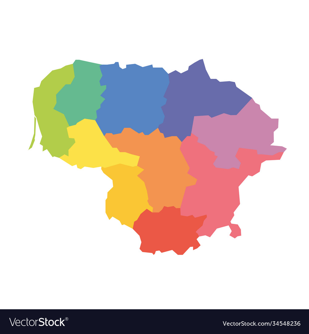 Lithuania - map counties