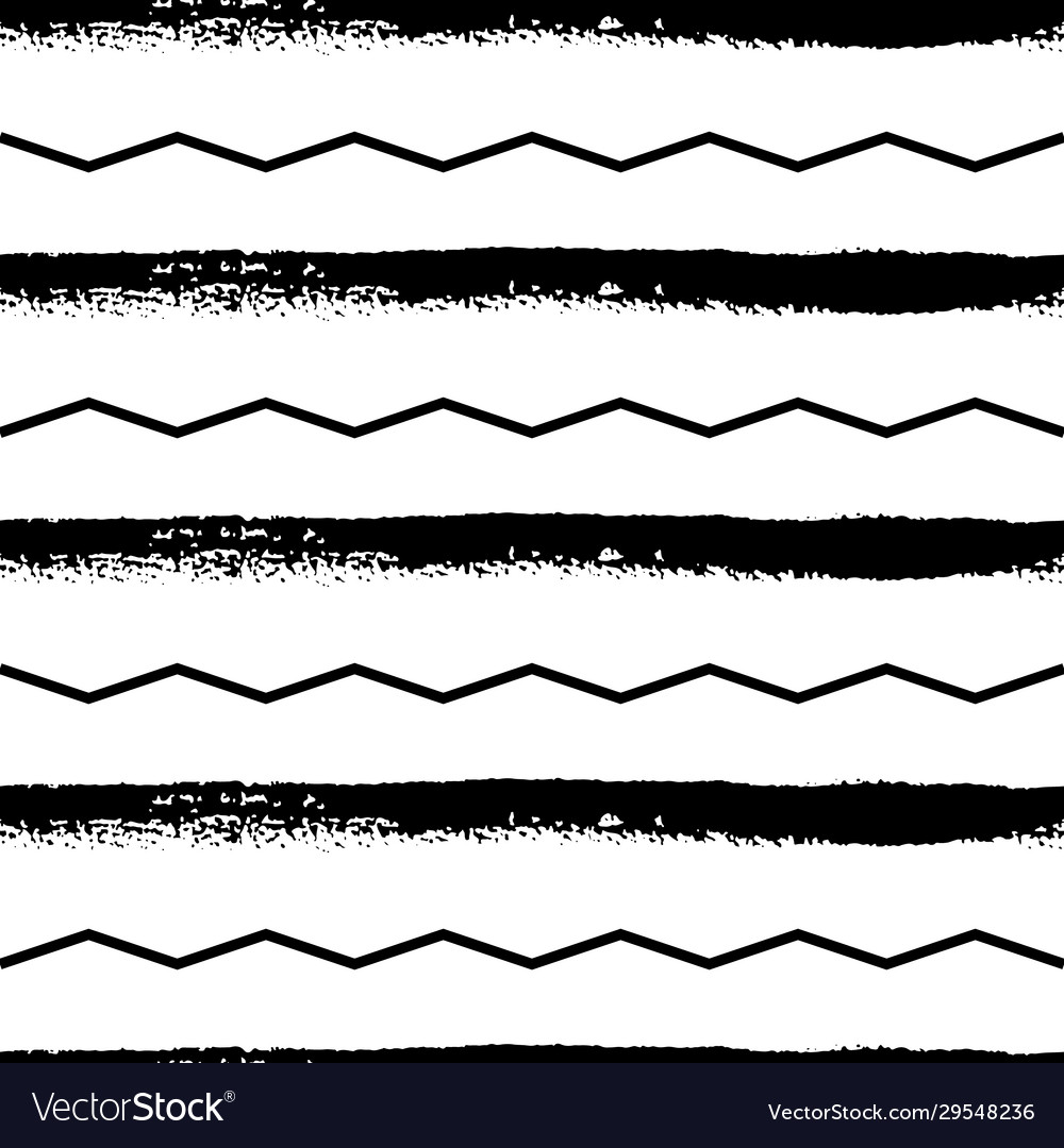 Monochrome seamless pattern with lines