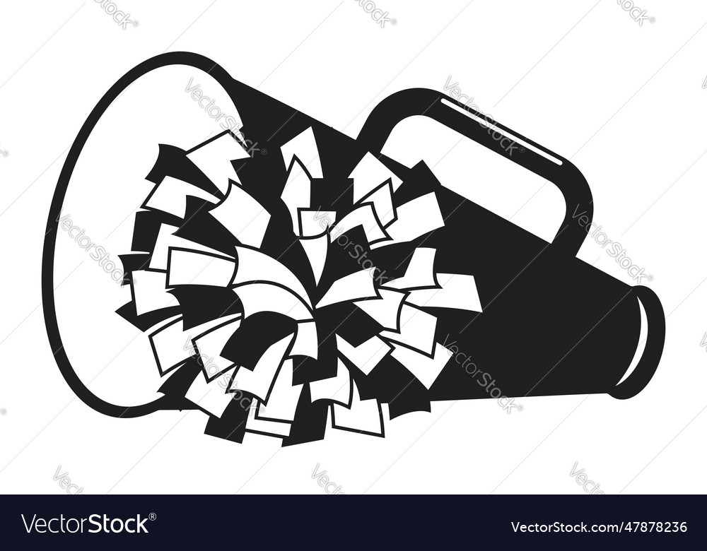 Pom And Megaphone Royalty Free Vector Image Vectorstock 4533