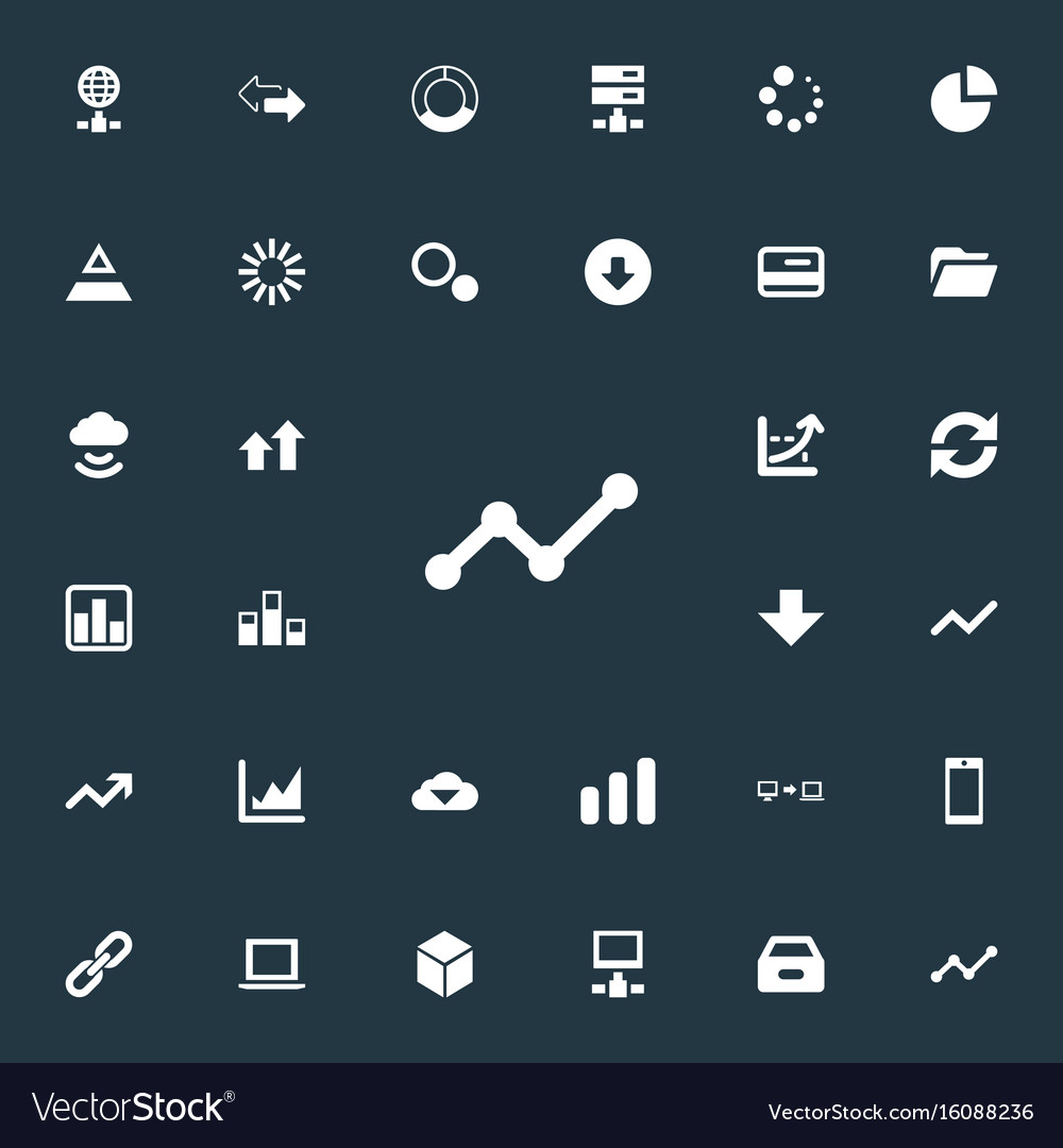 Set of simple data icons