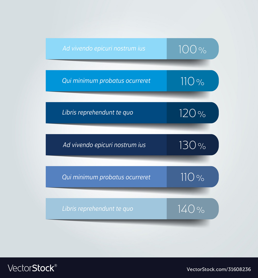 Table schedule design template with 5 row banner vector image Table schedule design template with 5 row banner