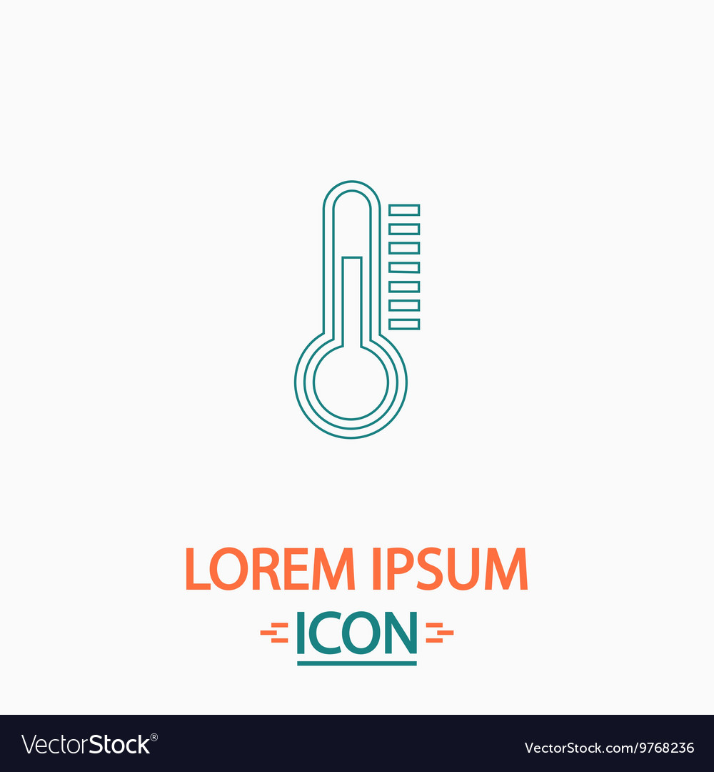 Temperature meter computer symbol Vector Image Temperature meter computer symbol