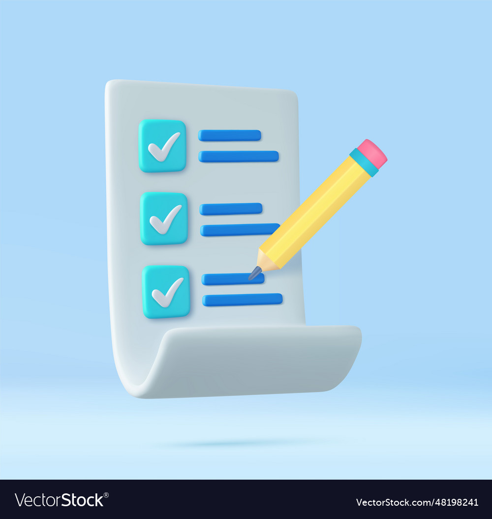 3d paper task management todo check list