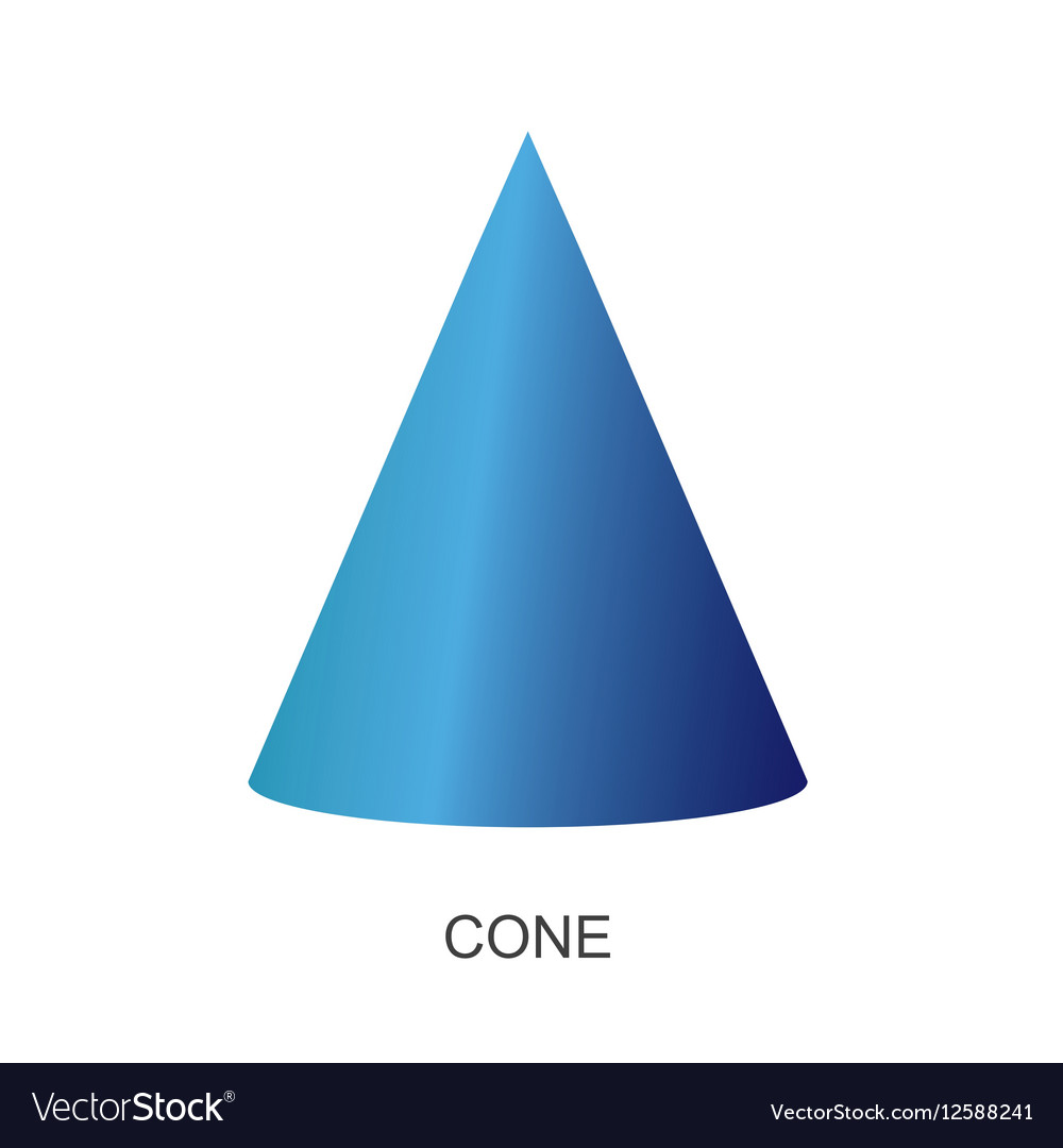 3d shape cone Royalty Free Vector Image - VectorStock