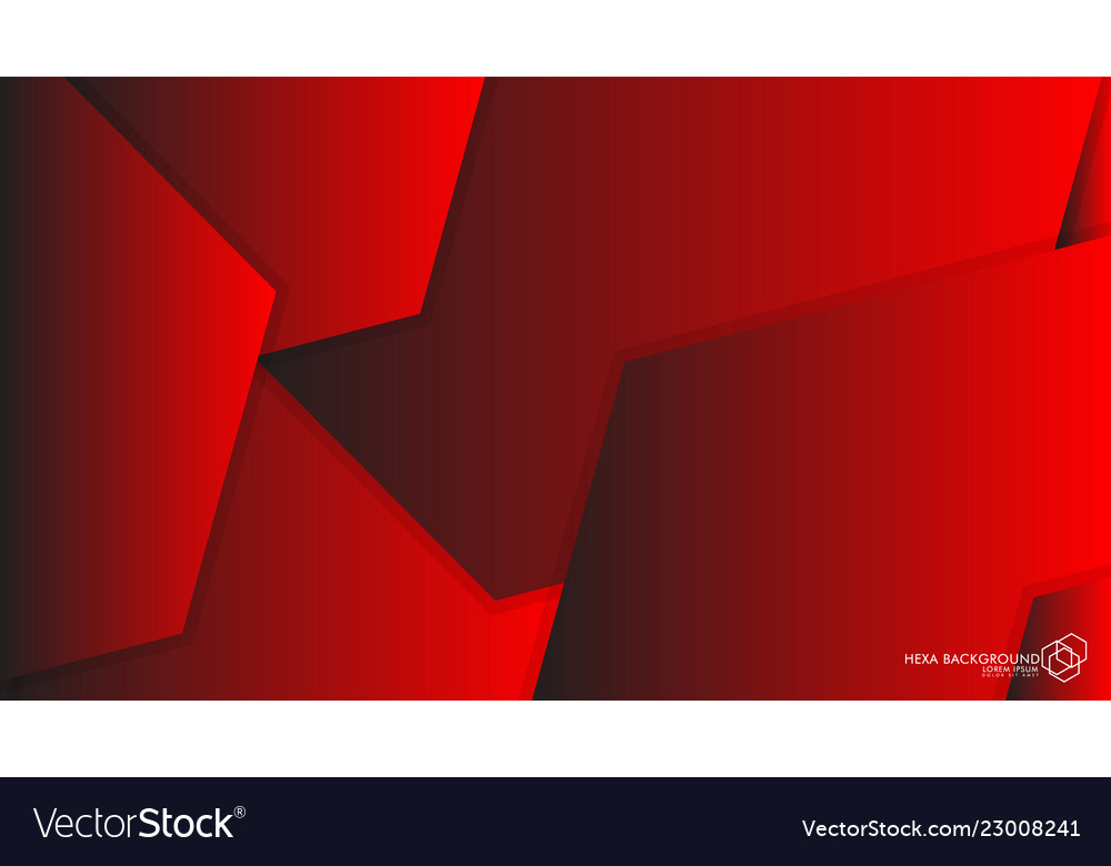 Abstract background hexagon red light and shadow vector image Abstract background hexagon red light and shadow