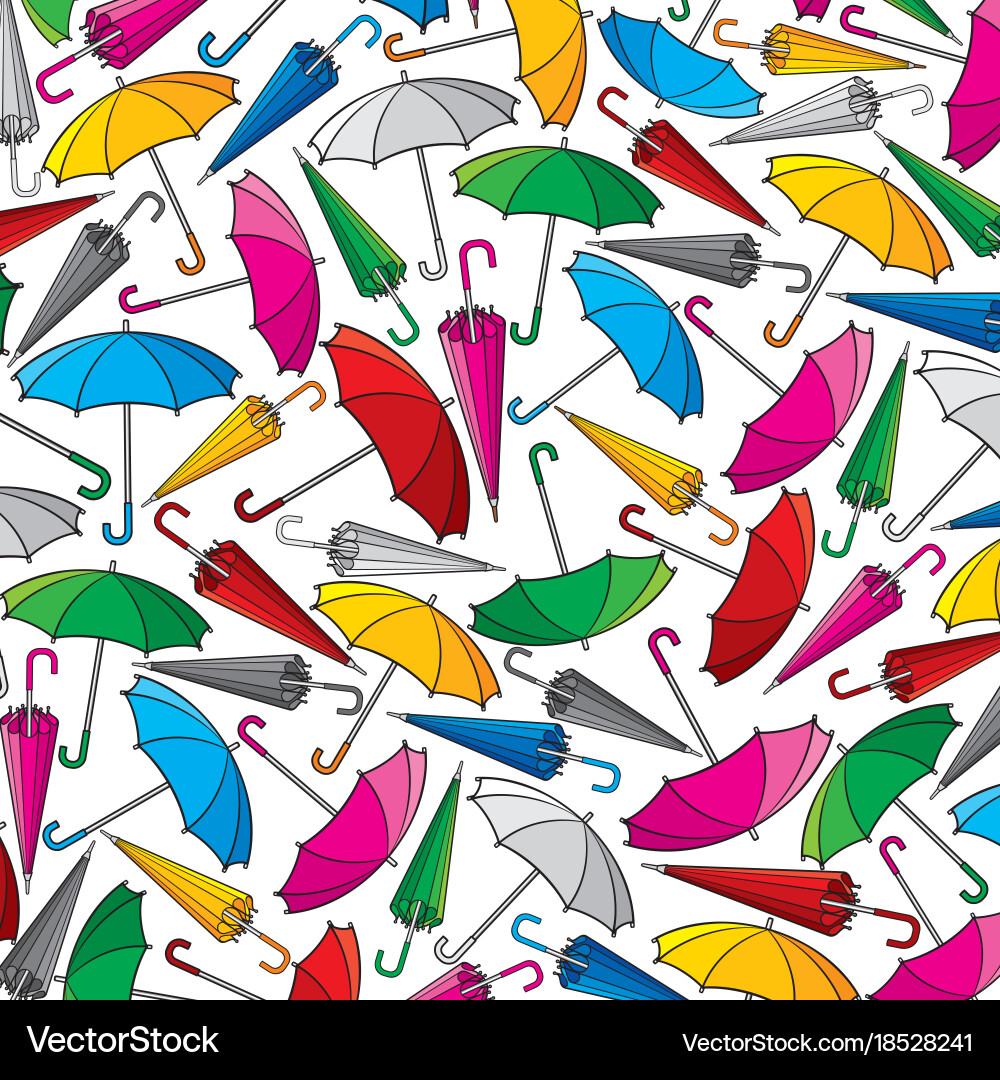 Background pattern with umbrella Royalty Free Vector Image