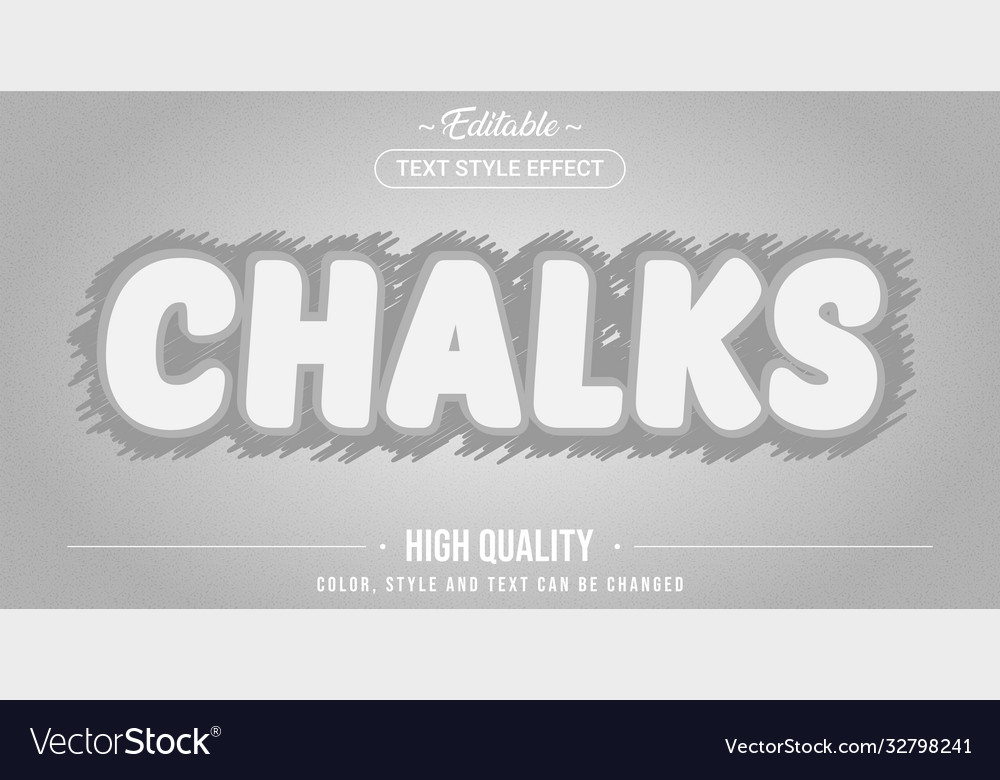 Editable text style effect - chalks theme