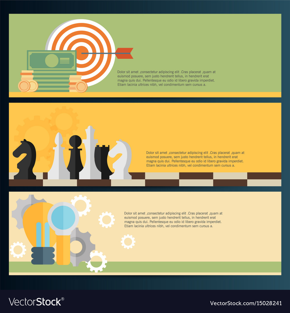 Flat backgrounds set target coins and chess