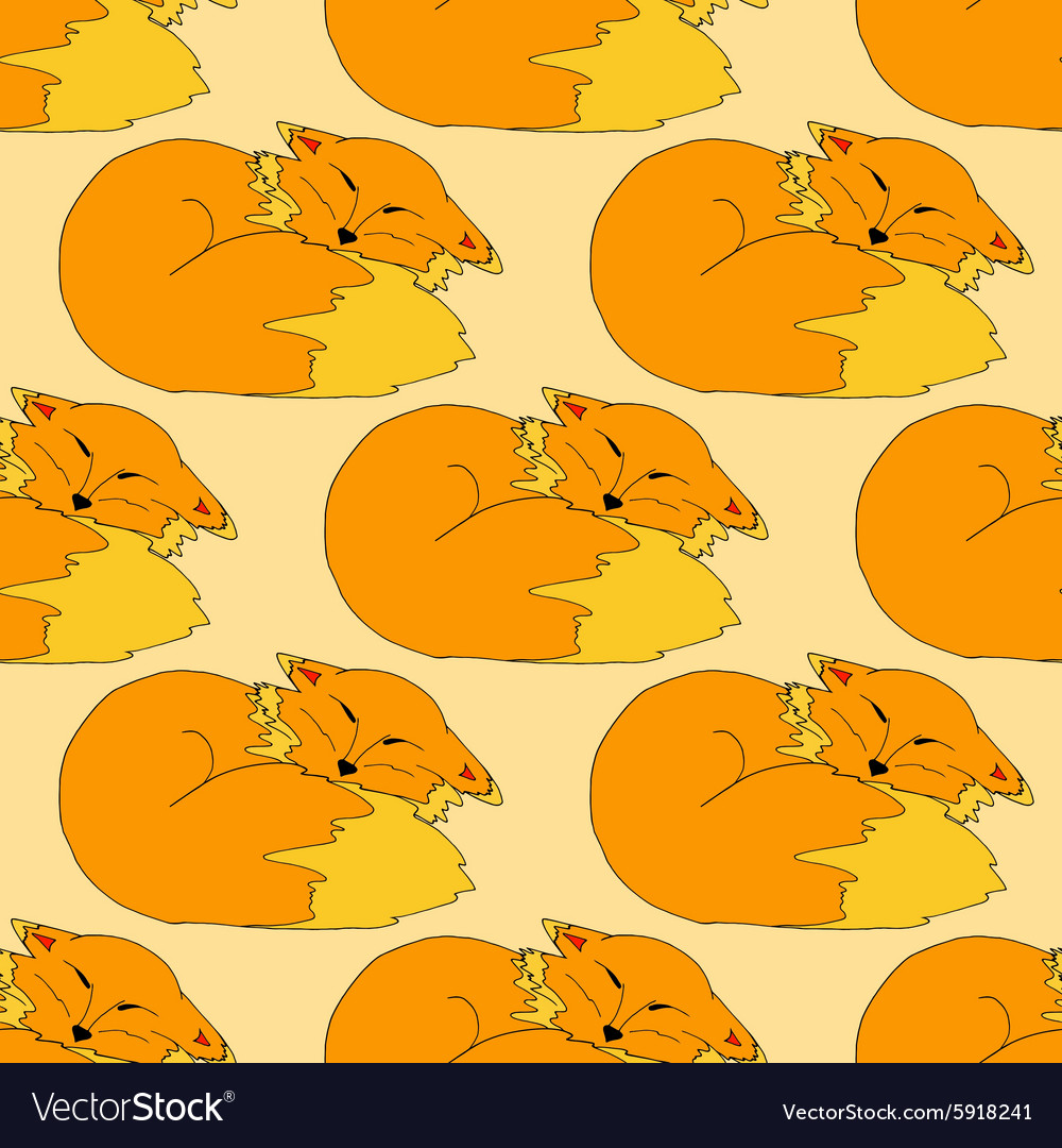 Funny fox pattern