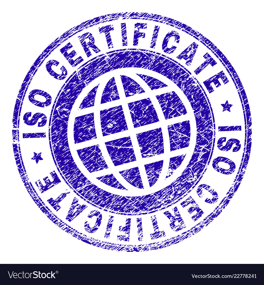 Grunge textured iso certificate stamp seal