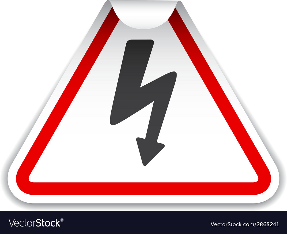 High voltage sticker Royalty Free Vector Image