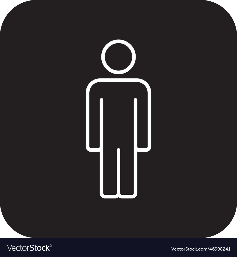 Man business people icon with black filled line Vector Image