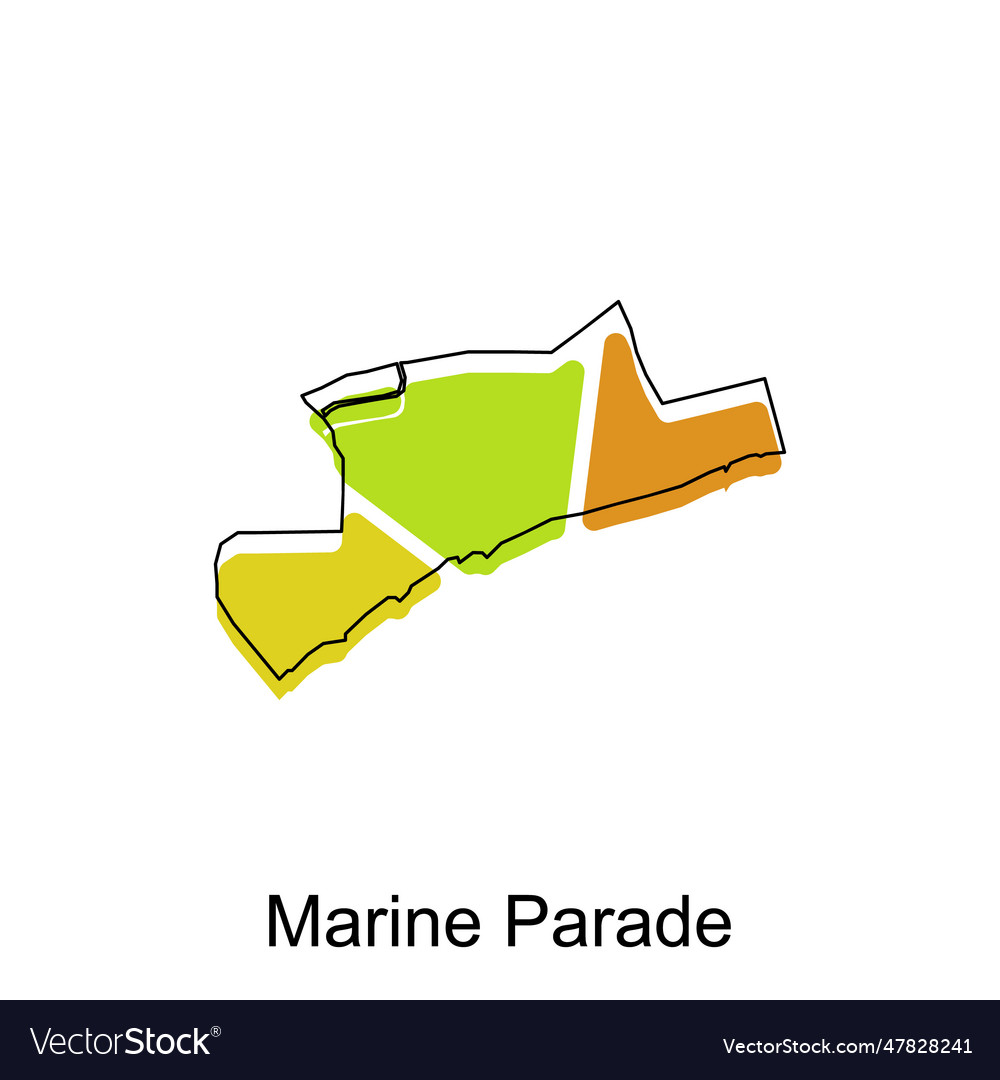 Map Of Marine Parade Design Template National Vector Image