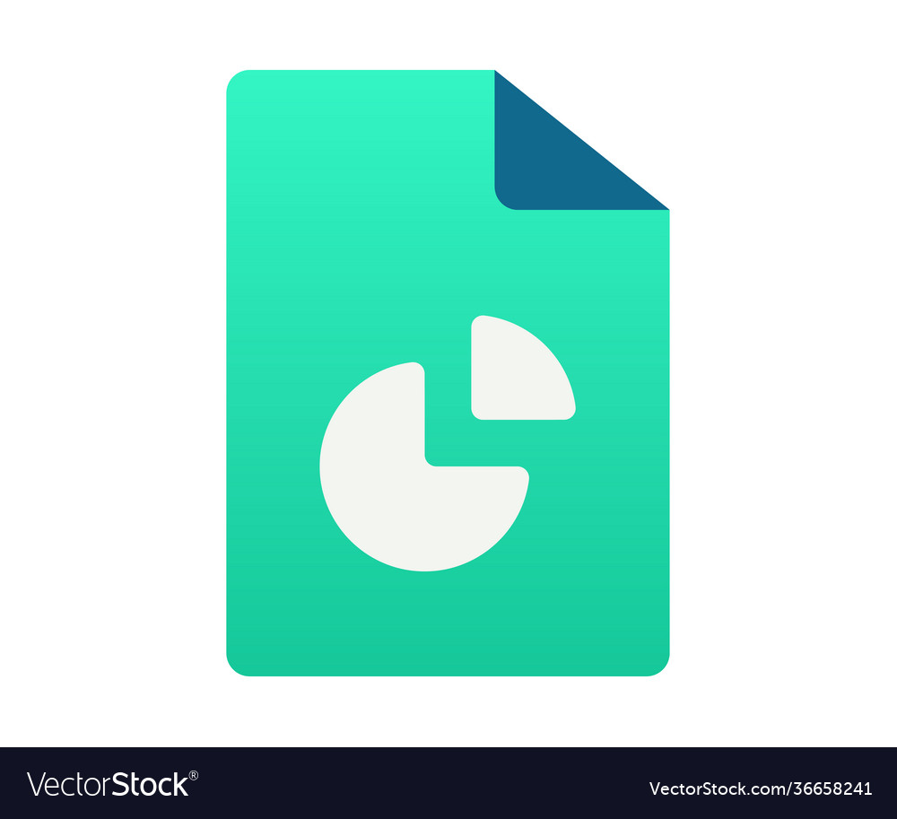 Pie chart report single isolated icon vector image Pie chart report single isolated icon