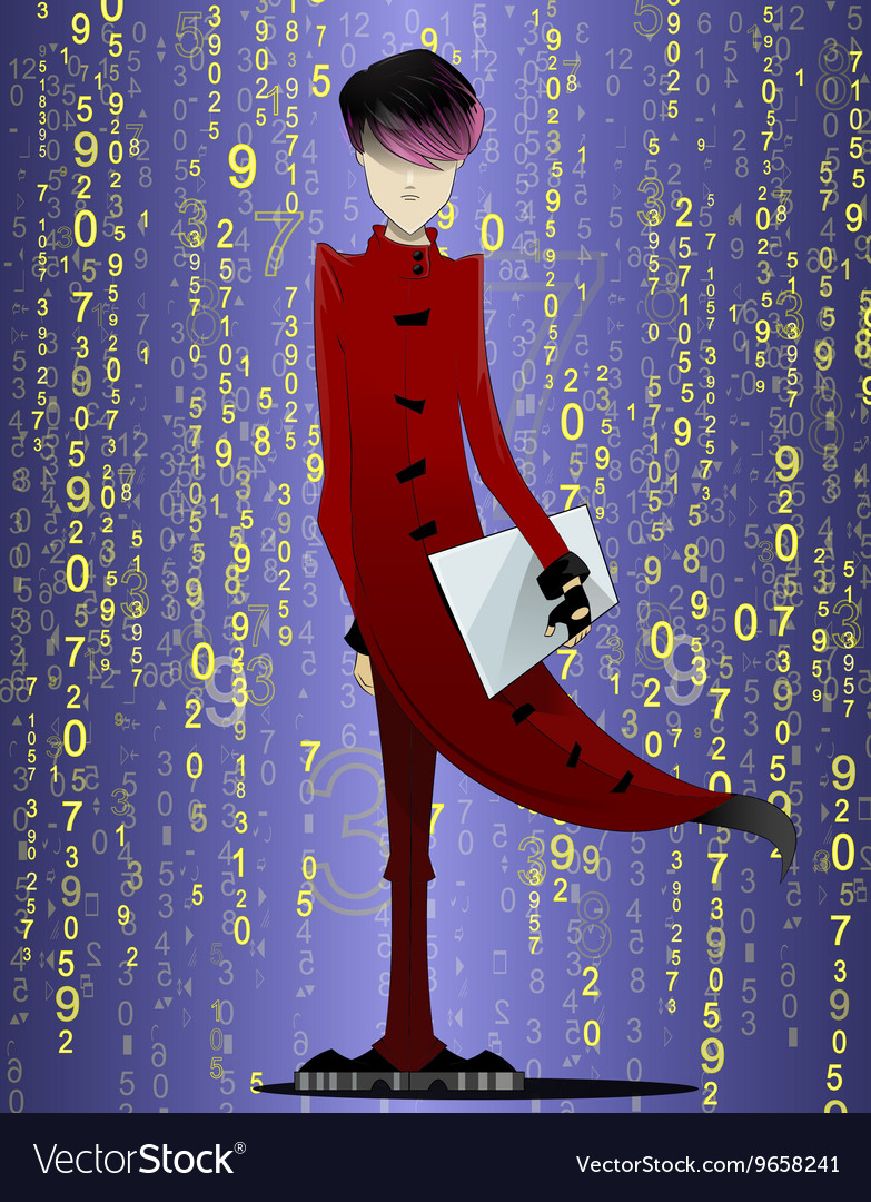 Programmierer Coder Hacker isoliert